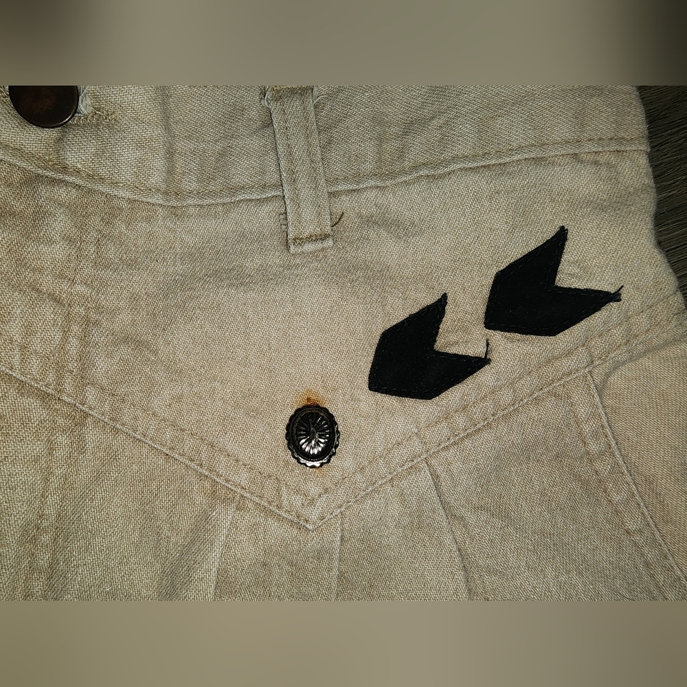 Womens Unique Vintage 80s Concho Western Jeans View 4
